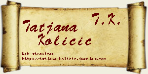 Tatjana Količić vizit kartica